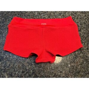 Victorias Secret PINK Sport Red Textured Gym to Swim Boy Short L